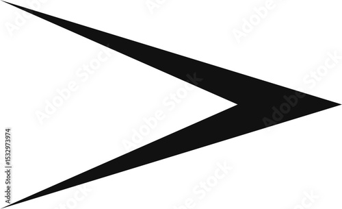 very long arrowhead with two colored sections