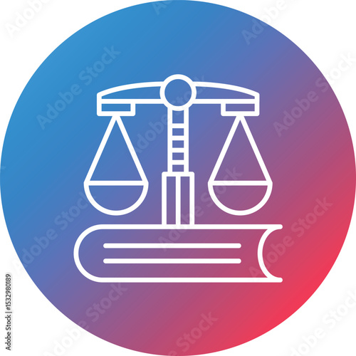 Prerogatives Line Gradient Circle Background Icon