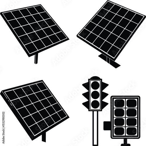 Fototapeta Naklejka Na Ścianę i Meble -  Solar panel grid seamless pattern. Sun electric battery texture. Solar cell pattern. Sun energy battery panel seamless background. Alternative energy source. Vector illustration on blue background.
