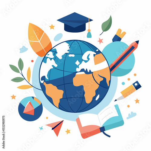 International Students Day Concept Vector Illustration on White Background