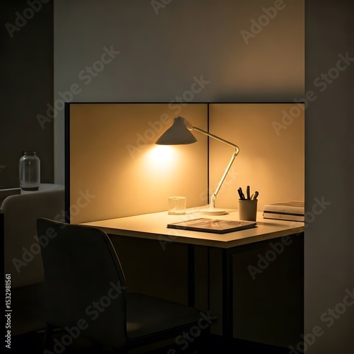  A quiet cubicle with a desk lamp.jpg