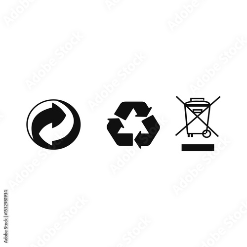 RECYCLE WEEE ICON VECTOR LOGO