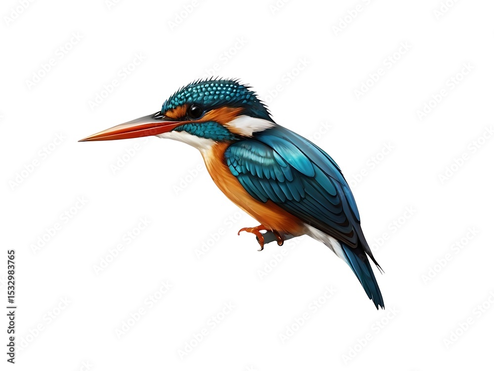Obraz premium Minimalist logo for Halcyora A stylized, abstract halcyon bird (kingfisher) formed by dawn light rays on white background