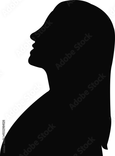 a woman head silhouette vector