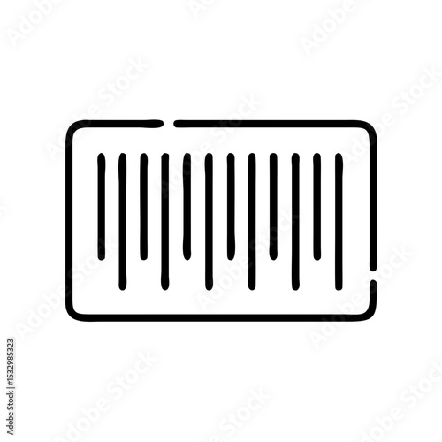 Simple barcode icon in minimalistic design  