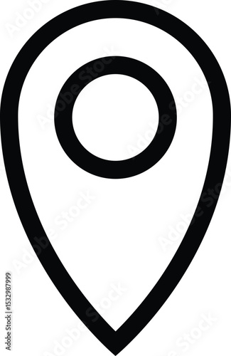 Location Pin Icon Vector | GPS Map Marker Symbol