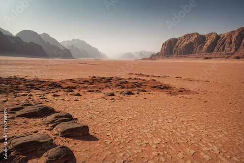Mars-Like Desert Landscape Captured in Wadi Rum’s Rugged Terrain