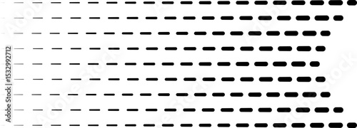 Parallel dashed lines with curved ends forming a continuous flowing shape.