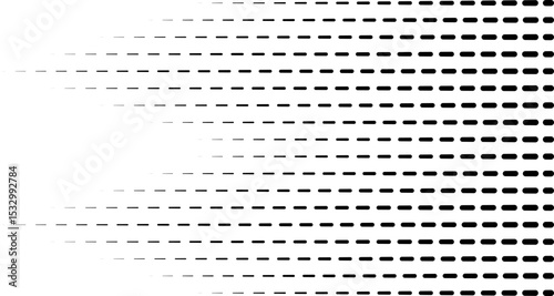 Parallel dashed lines with one end finishing in two triangular shapes for a bold design.