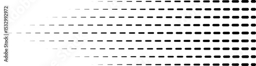 Parallel dashed lines ending with triangular tails for a distinctive design.