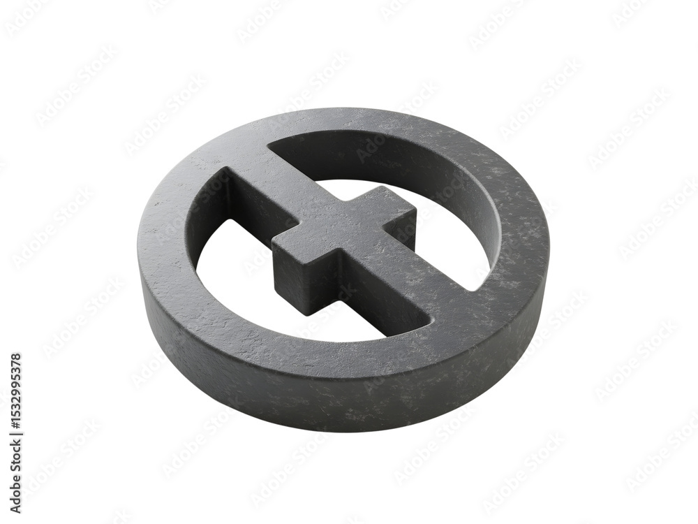 Obraz premium metal cross isolated on white