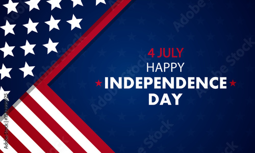 Usa independence day banner, vector art illustration.