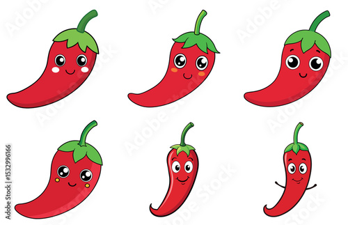 Chili Designs Vector Hot and Flavorful Chili Pepper Illustrations for Spicy Food and Creative Artwork