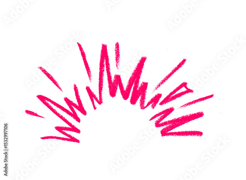 Cartoon Boom Explosion Crayon Chalk Drawing Vector