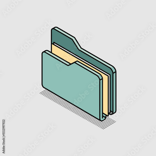 Folder icon vector illustration, Documents directory sign symbol, File folder icon