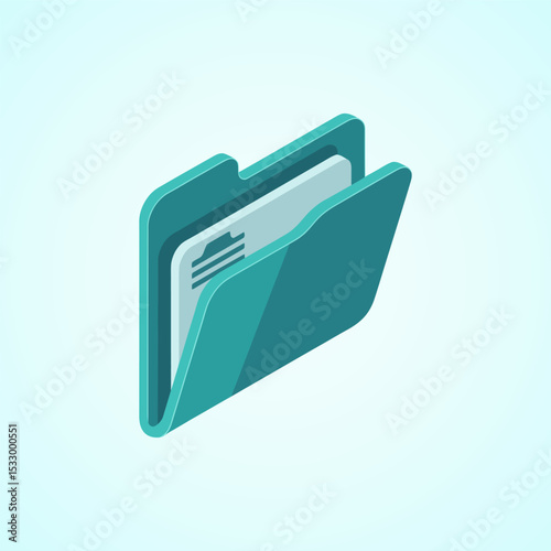 Folder icon vector illustration, Documents directory sign symbol, File folder icon