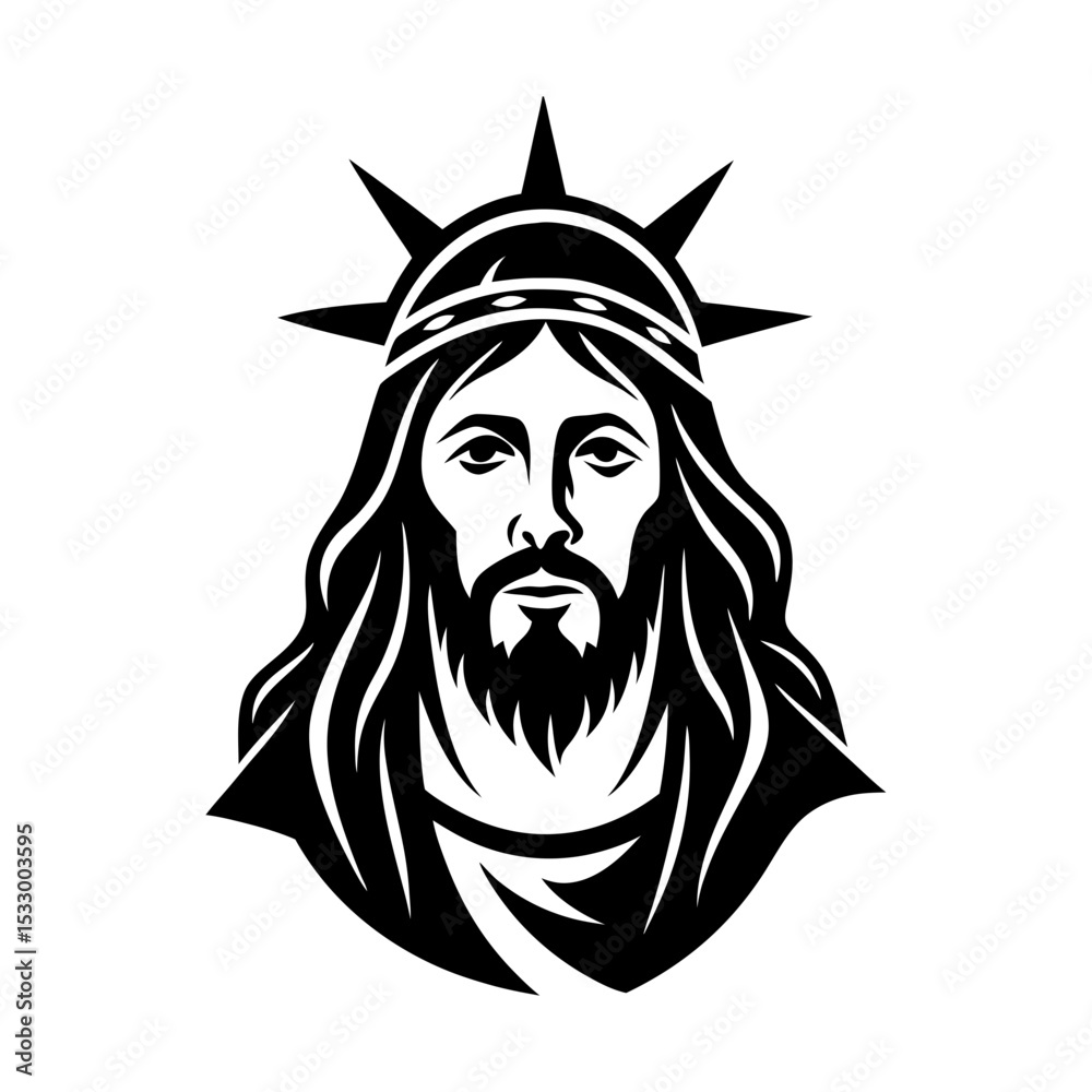 custom made wallpaper toronto digitaljesus and crown of thorns cross set vector art silhouette
