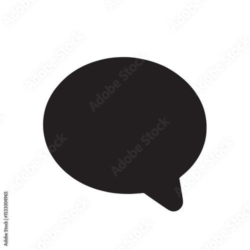 Black speech bubble with white checkmark icon