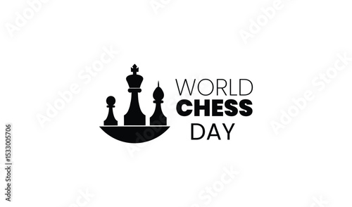World chess day graphic design illustration
