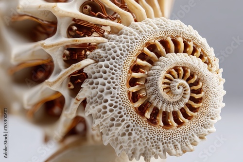 Intricate spiral shell stru...