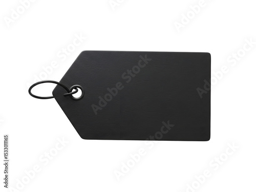 Minimalist white and orange price tag label with string, isolated on a transparent background—perfect for branding, apparel, or retail use mockups.