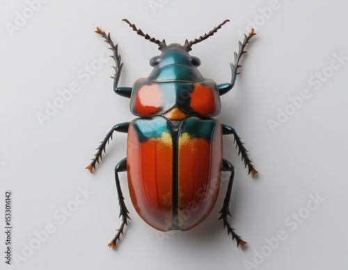 beetle on white background