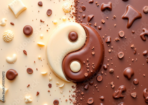 Wallpaper Mural 
chocolate yin yang background Torontodigital.ca