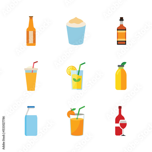 set of drinks