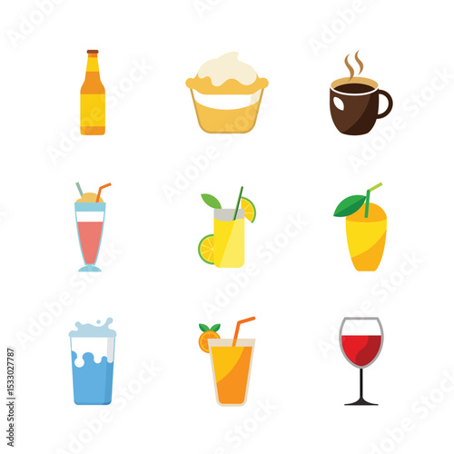 set of drinks