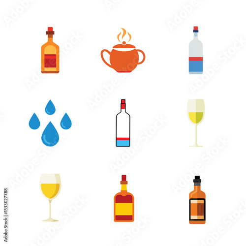 drink icons set