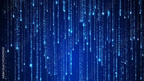 Mesmerizing Blue Particles Cascade: A Dynamic Background for Creative Projects
