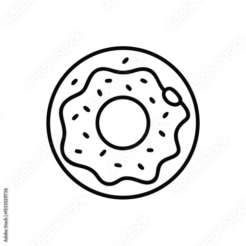 Delicious glazed donut sprinkles sweet treat bakery food