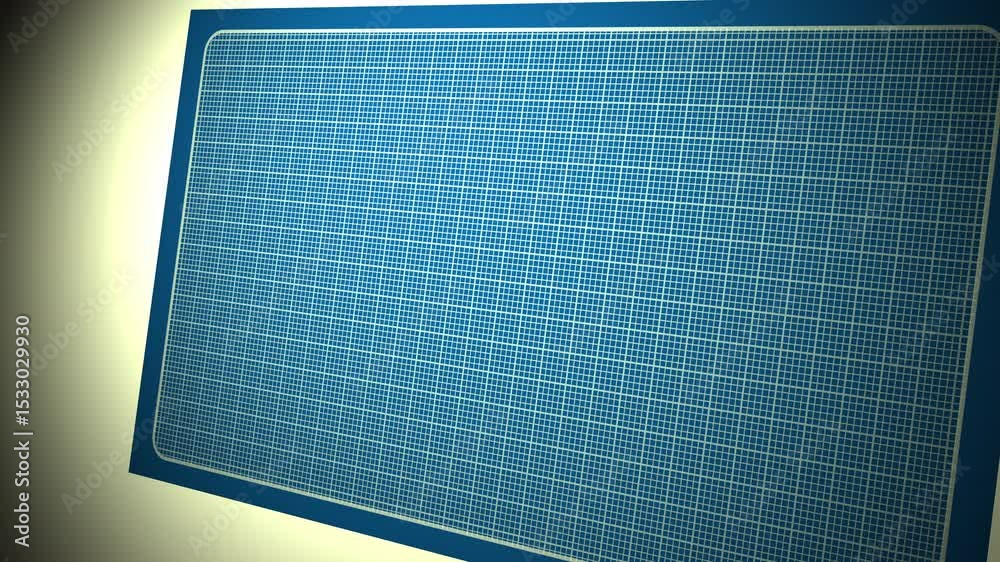 Animated empty plain blueprint technical drawing engineering planner ...