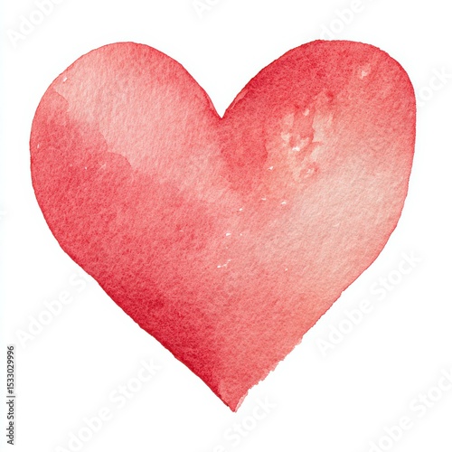 Elegant watercolor heart design perfect for romantic themes and creative projects