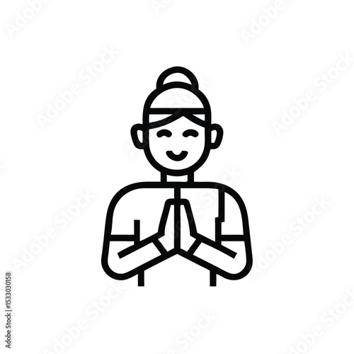 Woman in prayer pose peaceful mindful meditation yoga