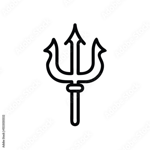 Trident icon three pronged spear neptune poseidon mythology greek god ocean sea