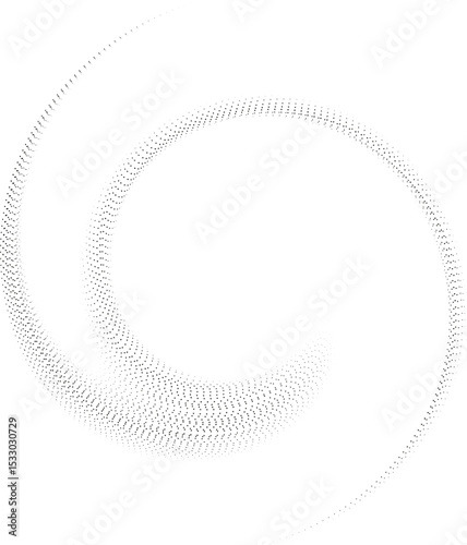 Semi-circular rays forming a vortex with an empty space in the center.