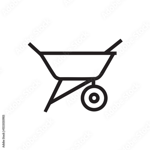 Modern wheelbarrow design for construction and gardening use