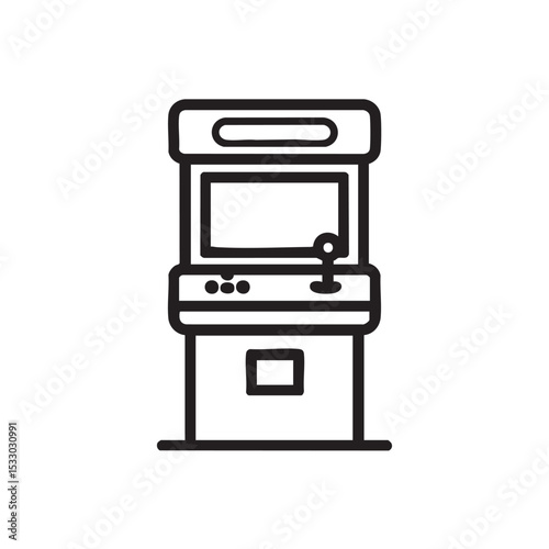 Classic arcade game machine for retro gaming enthusiasts vector illustration