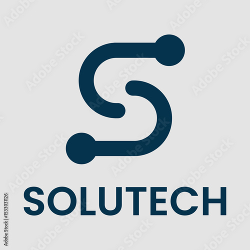 S Letter Tech Logo – Modern Circuit-Inspired Technology Design