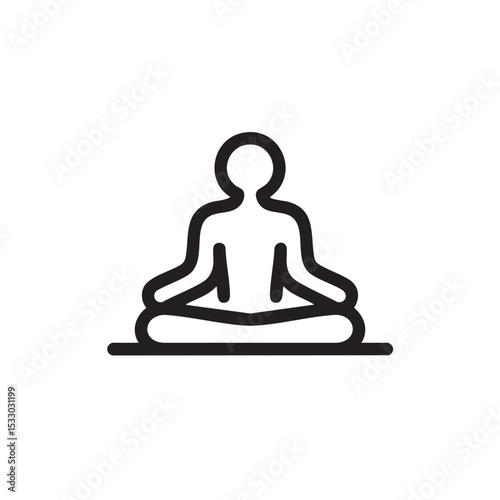 Meditation practice for relaxation and mindfulness benefits vector illustration