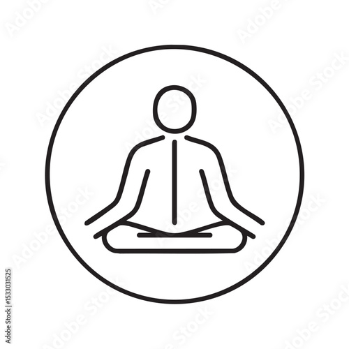 Meditation practice for inner peace and mindfulness vector illustration