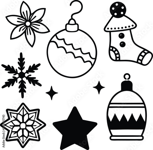 Christmas Graphic Elements Vector Bundle
