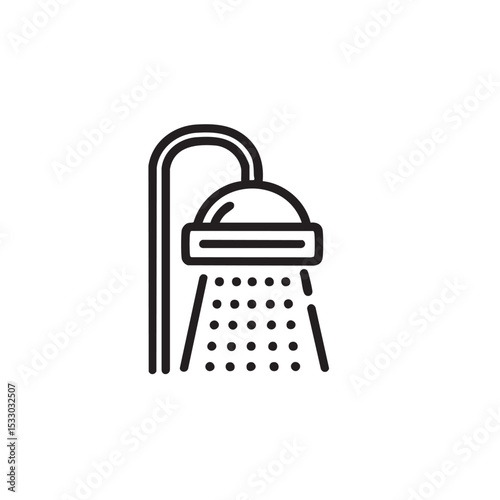 Modern shower head design for bathroom renovation ideas vector illustration