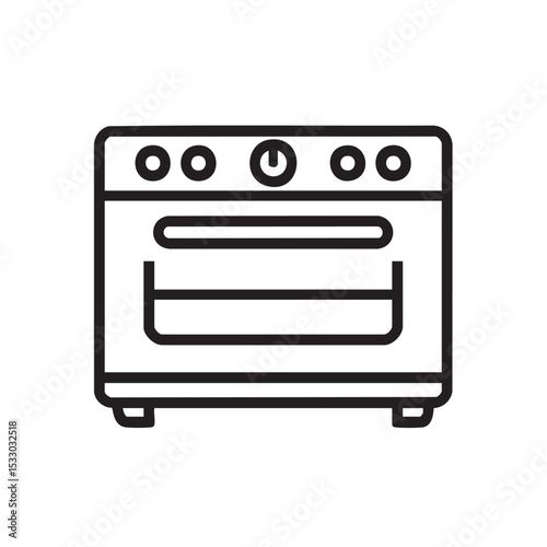 Modern kitchen oven design for cooking and baking vector illustration