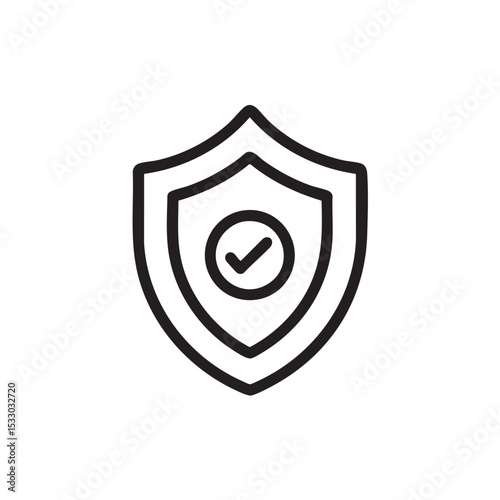 Free Download Security shield emblem with check mark for protection concept vector illustration - GFXLoad