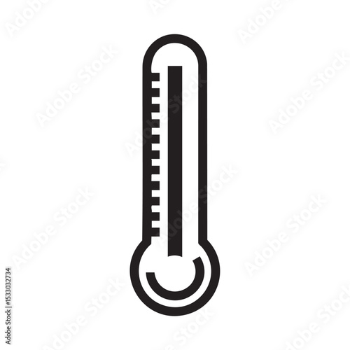 Simple design of a thermometer indicating temperature levels vector illustration
