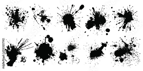 detailed ink splats Hyperrealistic Highly Detailed Isolated On Transparent Background Png File , Ink blots Grunge Urban Background