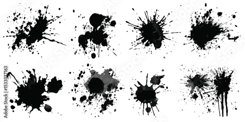 detailed ink splats Hyperrealistic Highly Detailed Isolated On Transparent Background Png File , Ink blots Grunge Urban Background