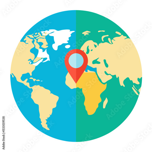 Global Location Pinpoint World Atlas Geography